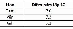 Tính Học Bạ Lớp 12